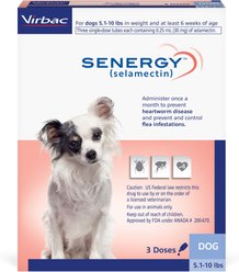 Senergy Topical Solution for Dogs, 5.1-10 lbs, (Lavender Box), 3 Doses (3-mos. supply)