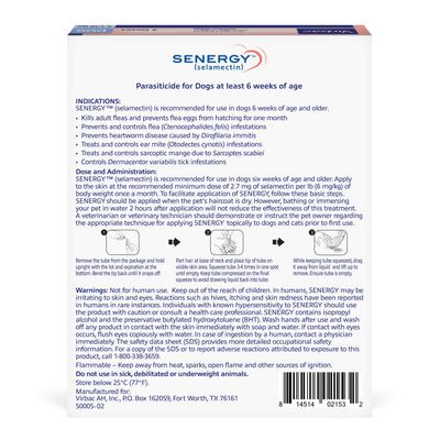 Show full view: Senergy Topical Solution for Dogs, 5.1-10 lbs, (Lavender Box), 3 Doses (3-mos. supply) slide 2 of 6