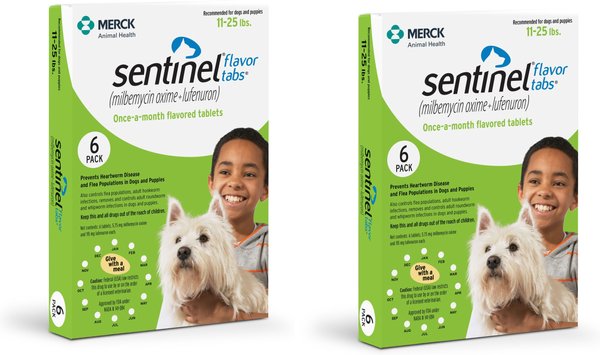 Sentinel Tablet for Dogs, 11-25 lbs, (Green Box)