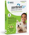 Sentinel Tablet for Dogs, 11-25 lbs, (Green Box), 6 Tablets (6-mos. supply)