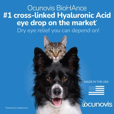 Show full view: Domes Pharma Ocunovis BioHance Eye Drops for Dogs & Cats, 10-ml bottle slide 5 of 13