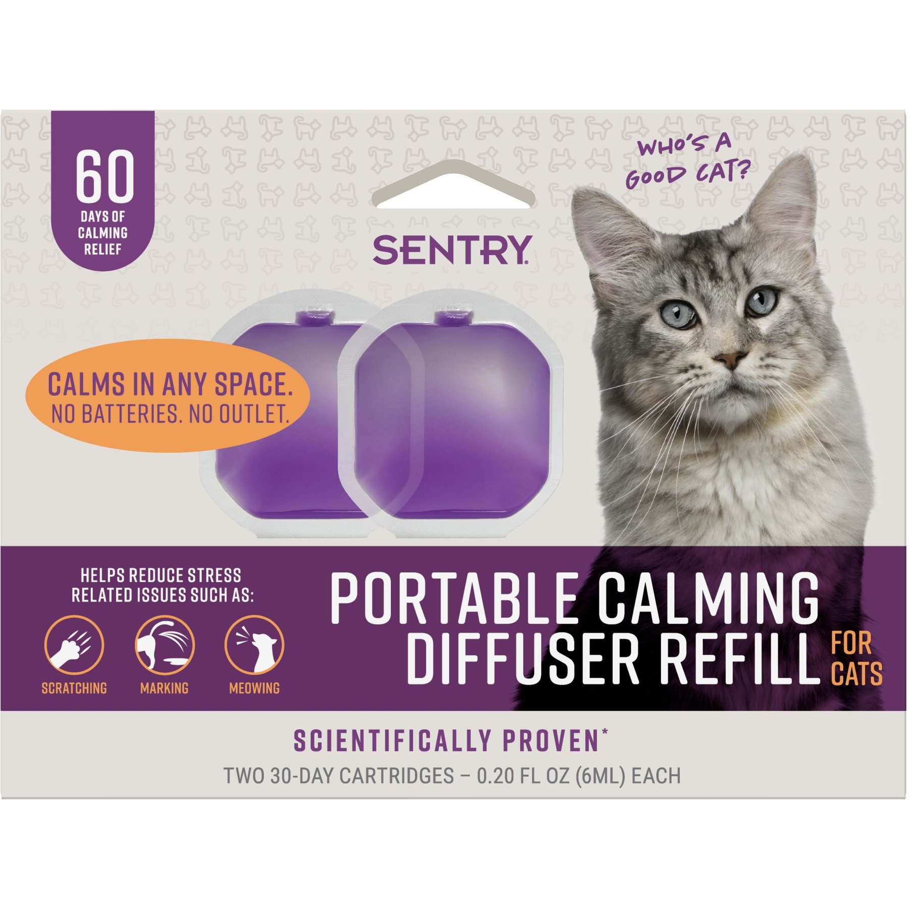 Sentry Behavior Portable Calming Diffuser Refill for Cats, 2 count