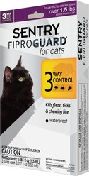 Sentry FiproGuard Flea & Tick Spot Treatment for Cats, 3 Doses (3-mos. supply)
