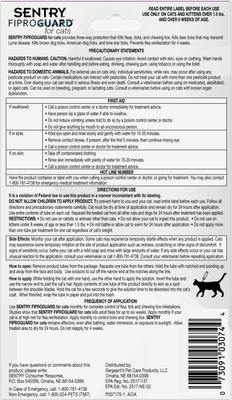 Show full view: Sentry FiproGuard Flea & Tick Spot Treatment for Cats, 3 Doses (3-mos. supply) slide 2 of 11