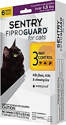 Sentry FiproGuard Flea & Tick Spot Treatment for Cats, 6 Doses (6-mos. supply) slide 1 of 6