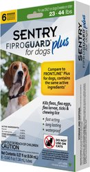 Sentry Fiproguard Plus Squeeze-On Dog Flea & Tick Treatment, 23 - 44 lbs, 6 treatments(6-Month Protection)