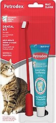 Sentry Petrodex Veterinary Strength Enzymatic Malt Flavor Cat Dental Kit