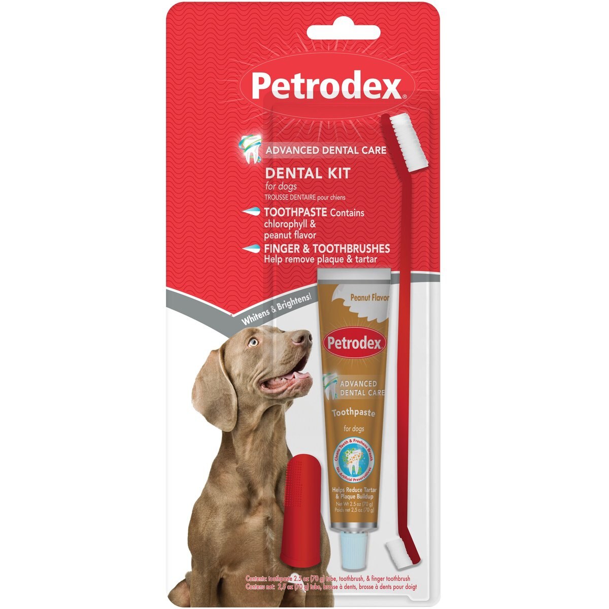 Sentry Petrodex Peanut Flavor Toothpaste Dental Care Kit for Dogs