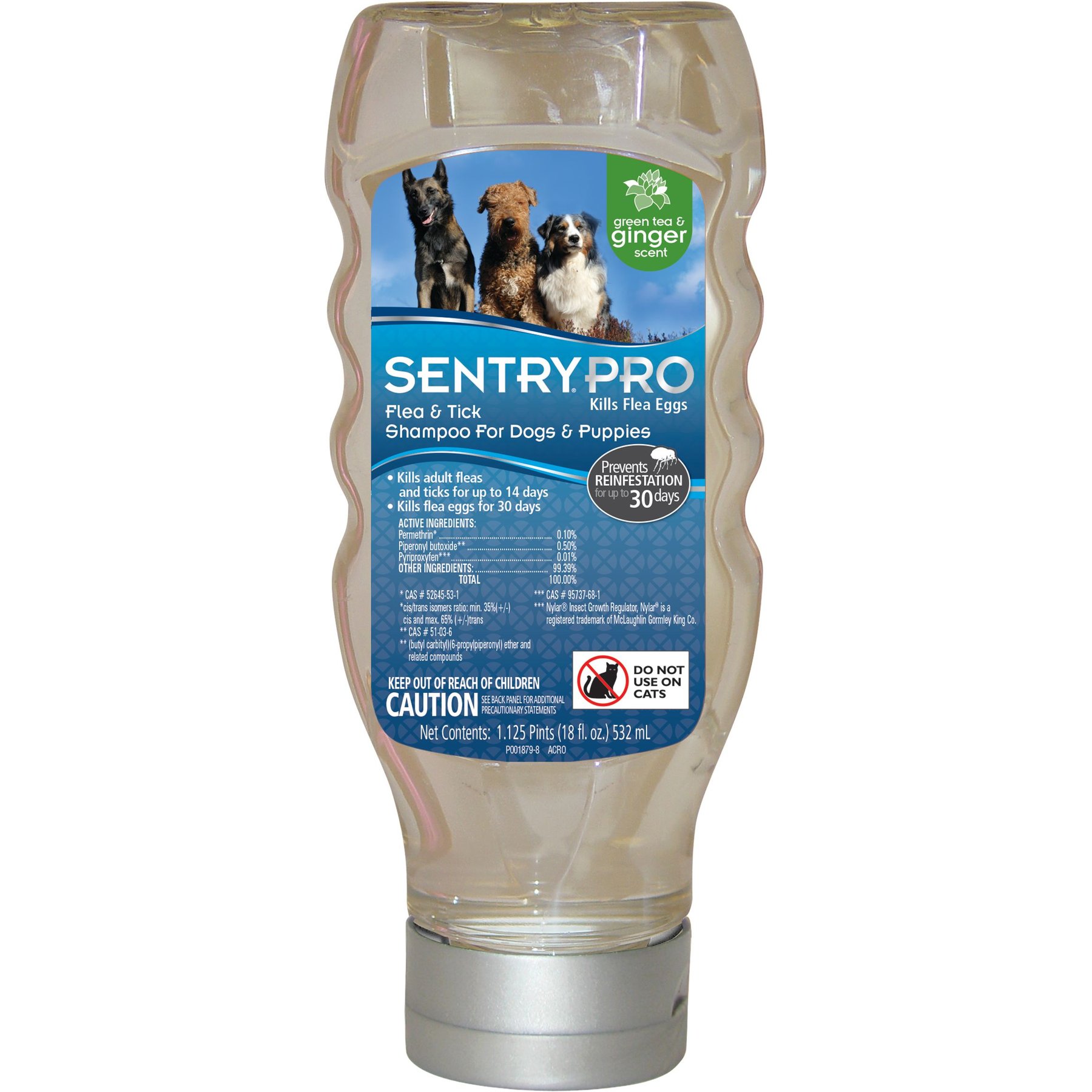 Sentry Pro Flea & Tick Dog Shampoo, 18-fl oz bottle