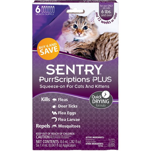 thumbnail image 2 of PetArmor PLUS Spot-On Flea, Tick & Lice Treatment For Cats (Over 1.5 Lbs) - 6 Doses 2 of 6