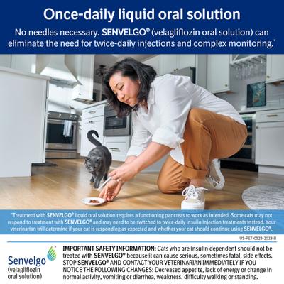 Show full view: Senvelgo (velagliflozin oral solution) Oral Hypoglycemic for Cats, 15 mg/mL, 30 mL slide 5 of 10