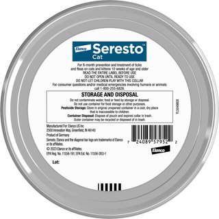 Seresto Flea & Tick Collar for Cats, 1 Collar (8-mos. supply) slide 2 of 7