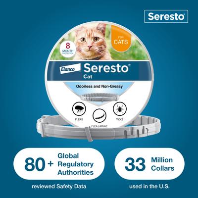 Show full view: Seresto Flea & Tick Collar for Cats, 2 Collars (16-mos. supply) slide 6 of 10