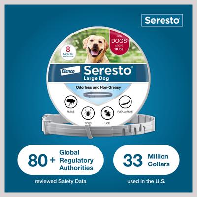 Show full view: Seresto Flea & Tick Collar for Dogs, over 18-lbs, 1 Collar (8-mos. supply) slide 7 of 9