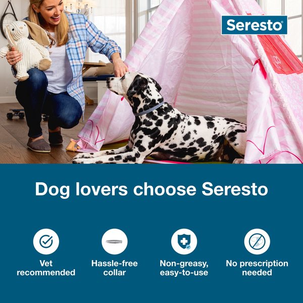 Show full view: Seresto Flea & Tick Collar for Dogs, over 18-lbs, 2 Collars (16-mos. supply) slide 3 of 10