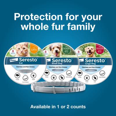Show full view: Seresto Flea & Tick Collar for Dogs, over 18-lbs, 2 Collars (16-mos. supply) slide 7 of 10