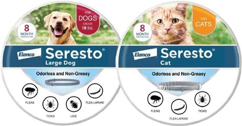 Seresto Flea & Tick Collar for Dogs, over 18-lbs + Flea & Tick Collar for Cats