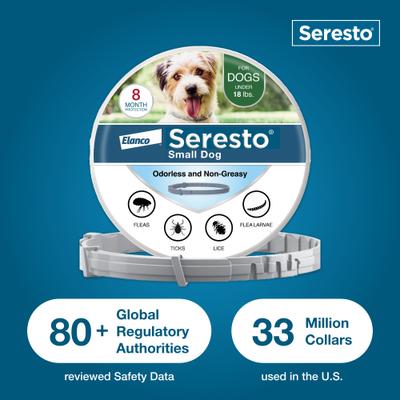 Seresto Flea & Tick Collar for Dogs, up to 18 lbs