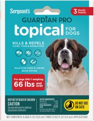 Sergeant's Guardian Dog Pro Flea & Tick Topical Treatment, over 66-lb, 3 count