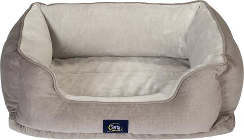 Show full view: Serta Orthopedic Bolster Dog Bed with Removable Cover, Large, Gray slide 3 of 11