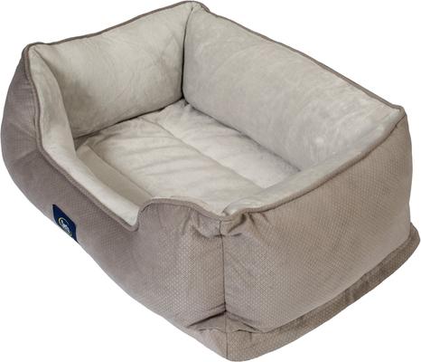 Show full view: Serta Orthopedic Bolster Dog Bed with Removable Cover, Large, Gray slide 5 of 11