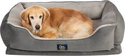 Serta Orthopedic Cuddler Cat & Dog Bed, Charcoal