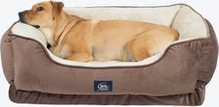 Serta Orthopedic Cuddler Cat & Dog Bed, Mocha