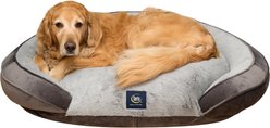 Serta Oval Couch Cat & Dog Bed, Gray, Large slide 1 of 3