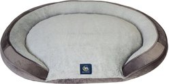 Serta Oval Couch Cat & Dog Bed, Gray, Large slide 2 of 3