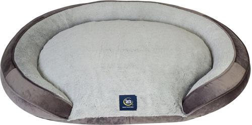 Show full view: Serta Oval Couch Cat & Dog Bed, Gray, Large slide 2 of 4