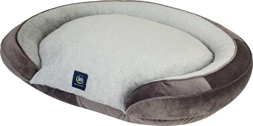 Show full view: Serta Oval Couch Cat & Dog Bed, Gray, Large slide 3 of 4