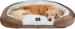 Serta Oval Couch Cat & Dog Bed, Taupe, X-Large