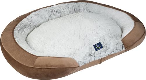 Show full view: Serta Oval Couch Cat & Dog Bed, Taupe, X-Large slide 3 of 4