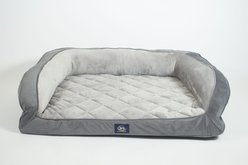 Serta Quilted Couch Cat & Dog Bed, X-Large, Gray slide 2 of 5