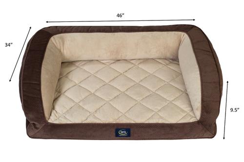 Show full view: Serta Quilted Couch Cat & Dog Bed, X-Large, Gray slide 4 of 6