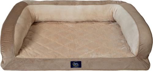 Show full view: Serta Quilted Couch Cat & Dog Bed, X-Large, Tan slide 2 of 6