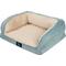 Show in main carousel: Serta Quilted Orthopedic Bolster Dog Bed with Removable Cover, Blue, Petite slide 3 of 7