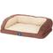Show in main carousel: Serta Quilted Orthopedic Bolster Dog Bed with Removable Cover, Mocha, Large slide 2 of 8