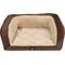 Show in main carousel: Serta Quilted Orthopedic Bolster Dog Bed with Removable Cover, Mocha, Petite slide 2 of 6