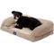 Show in main carousel: Serta Quilted Orthopedic Bolster Dog Bed with Removable Cover, Tan, Large slide 3 of 8