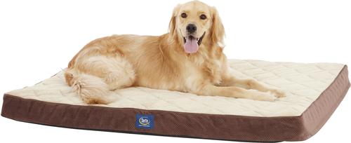 Show full view: Serta Quilted Orthopedic Pillowtop Dog Bed with Removable Cover, Mocha, X-Large slide 3 of 7