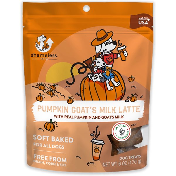 Shameless Pets Pumpkin Goat's Milk Latte Soft Baked Dog Treats