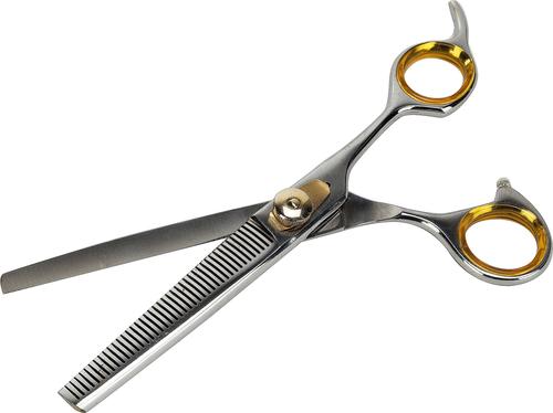 Show full view: Sharf Gold Touch 7.5" Straight, 6.5" Thinning & 7.5" Curved Scissors Pet Grooming Shear Kit slide 3 of 7