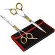 Sharf Gold Touch 7.5" Straight & 7.5" Curved Scissors Pet Grooming Shear Kit