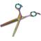 Show in main carousel: Sharf Gold Touch Rainbow 7.5" Straight & 6.5" Thinning Scissors Pet Grooming Shear Kit slide 4 of 8