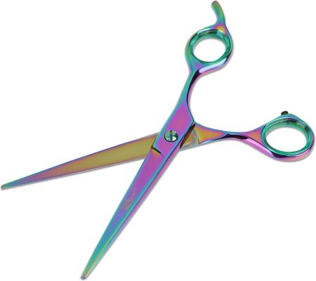 Show full view: Sharf Gold Touch Rainbow 7.5" Straight & 6.5" Thinning Scissors Pet Grooming Shear Kit slide 5 of 8
