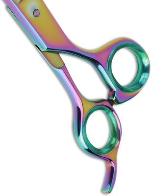 Show full view: Sharf Gold Touch Rainbow 7.5" Straight & 6.5" Thinning Scissors Pet Grooming Shear Kit slide 6 of 8