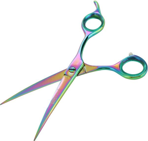 Sharf Gold Touch Rainbow Curved Pet Grooming Shear