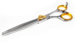 Sharf Straight Gold Touch Round Tips Dog Grooming Scissors, 7-in slide 2 of 4