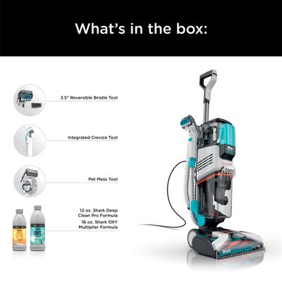 Show full view: Shark CarpetXpert with Stainstriker Upright Carpet Cleaner, Teal/White slide 5 of 8